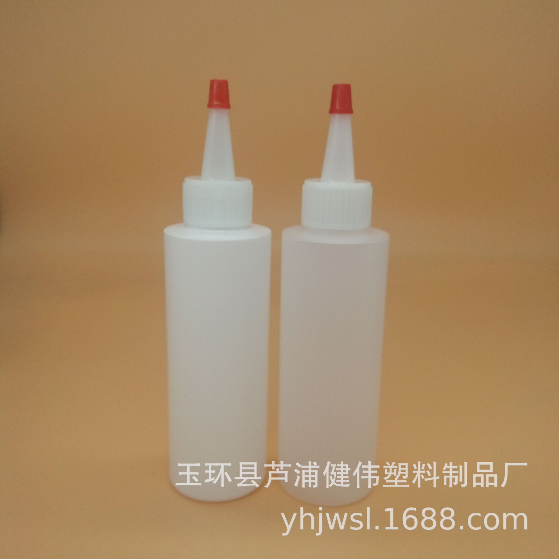 厂家现货120ML平肩塑料瓶尖嘴瓶HDPE塑料小红帽瓶 胶水瓶塑料瓶