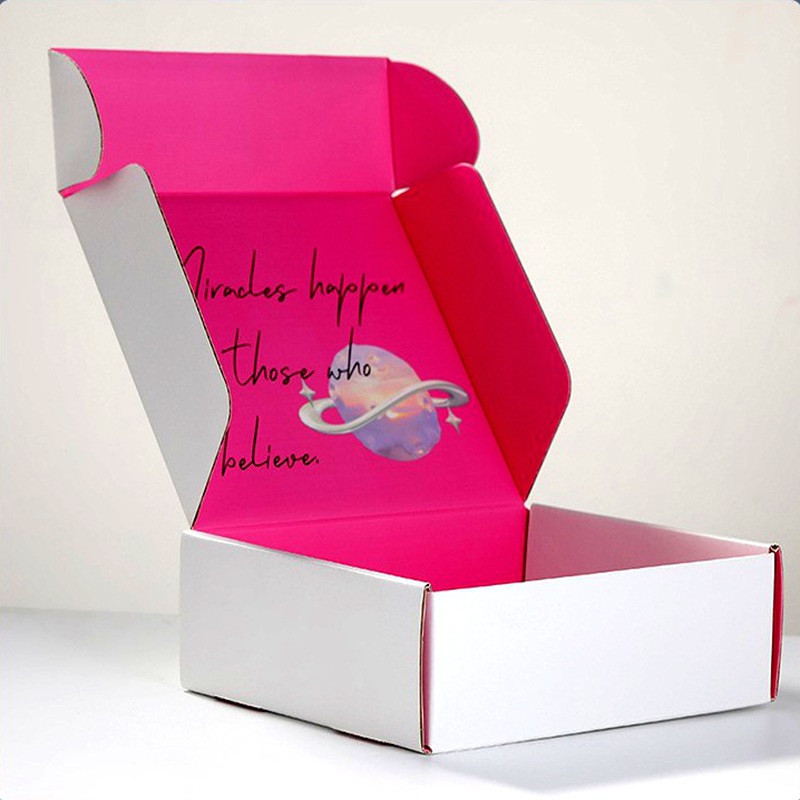 Caja de avión de color para ropa corrugada caja de embalaje jk Hanfu ropa interior caja de avión logotipo