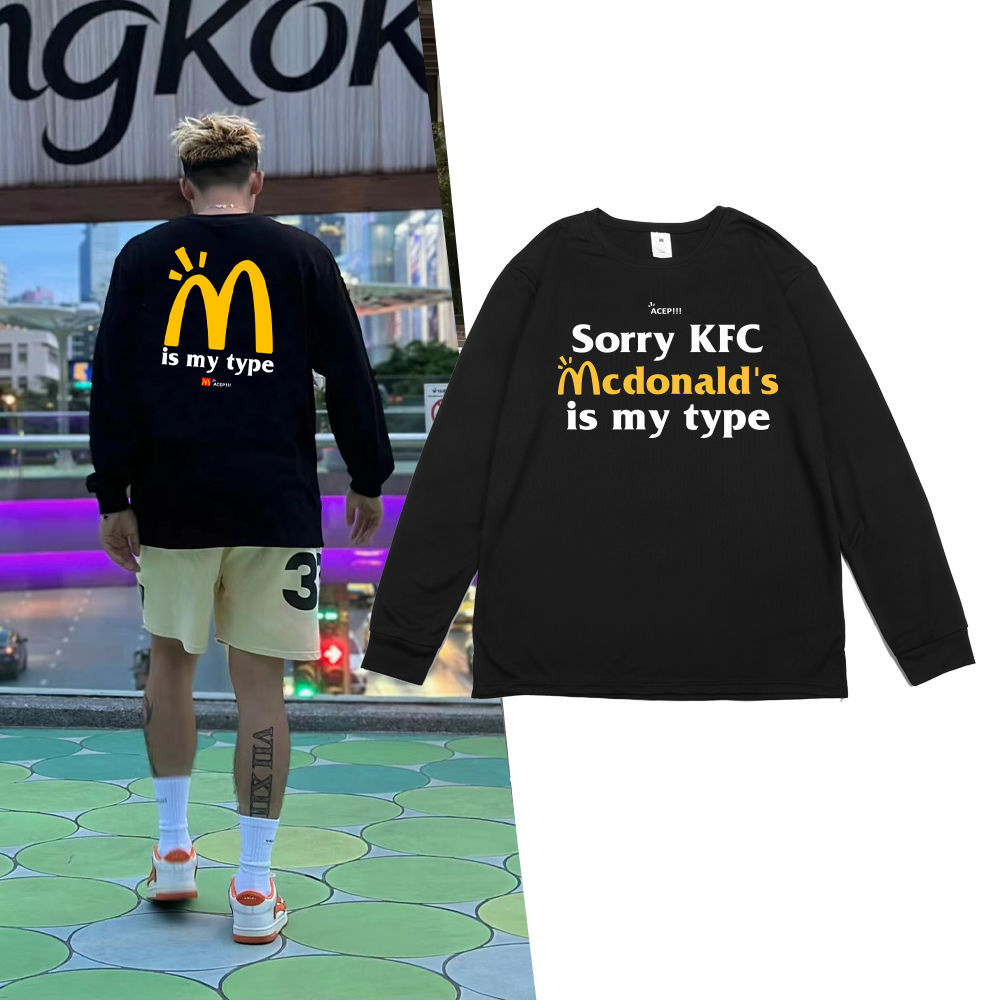 SorryKFC 미국 스포츠 라운드 넥 빠른 건조 긴팔 티셔츠 농구 피트니스 러닝 트레이닝 복 느슨한 슈팅 옷