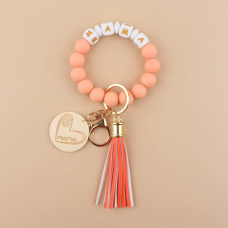 Творческий подвеска к Дню матери, силиконовая бусиновая bracelet с буквами, брелок, аксессуар