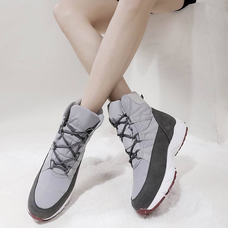 Nueve copos de nieve de comercio exterior de nueve colores, botas de nieve rusas transfronterizas europeas, zapatos de mujer, interior de lana gruesa