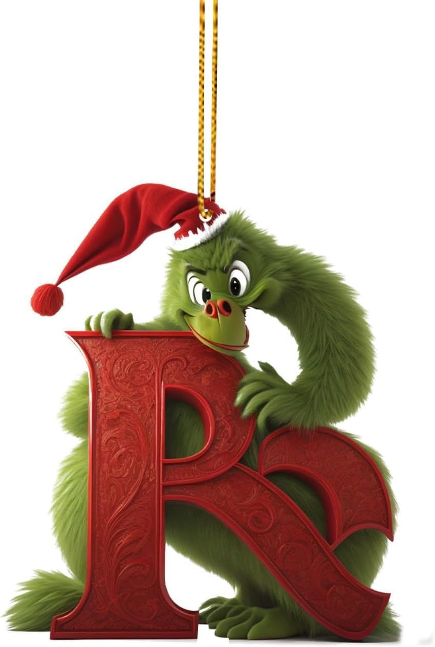 Amazon Grinch Letras Decoración Decoración de Navidad Decoración de árbol de Navidad Colgante image 23
