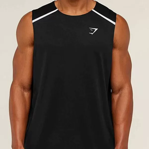 American-style shark vest for men and women, muscle sports training quick-dry sleeveless t-shirt, mesh round-neck color-blocked vest for summer