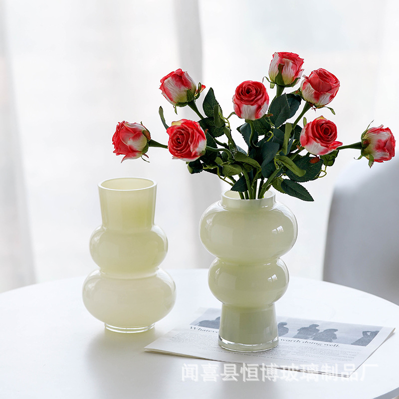 Moderno simple nuevo vasos de vidrio medieval decoración de flores para el hogar flores hidropónicas flores secas esencial en adornos