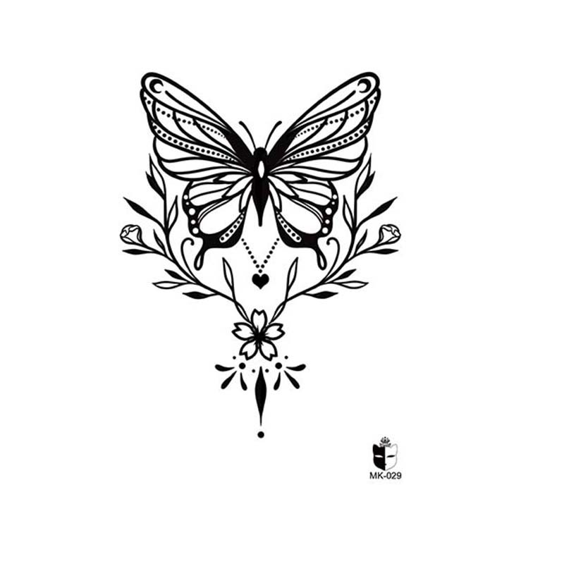 Animal blanco y negro desechable pegatinas de tatuaje belleza pegatinas de tatuaje moda estética patrón de personalidad dama pegatinas de tatuaje