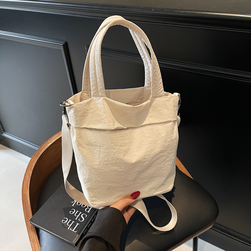 Cute Nylon Bag for Women, New Trendy Fashion Portable Canvas Korean Small Tote Bag, Versatile Shoulder Crossbody Bag