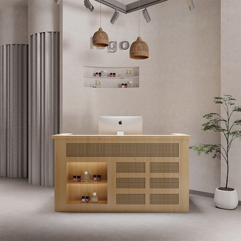 日式收银台服装店美容院宠物店侘寂风吧台小型美发店女装店柜台桌