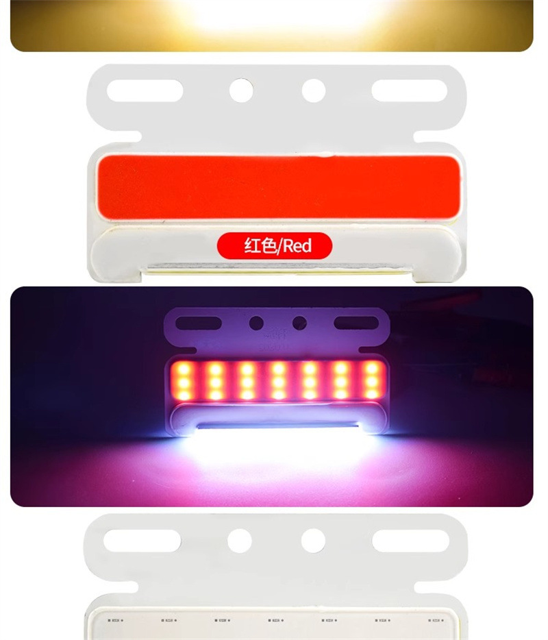 12V 24v super bright truck side light waterproof strong light ground tire light car side light ultra-thin trailer waist light