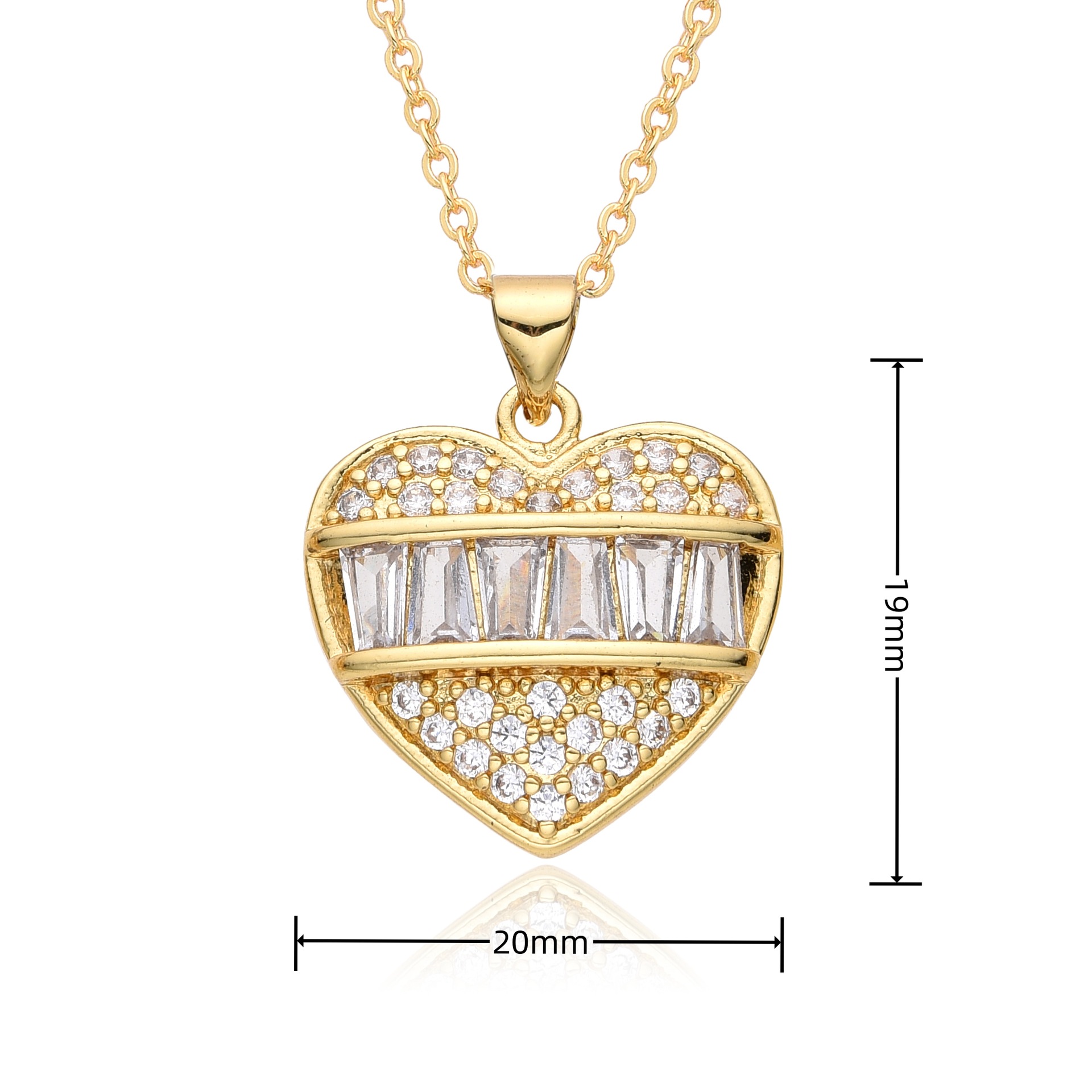 12g Weight Copper Pendant Material Zircon Inlay Material Pendant Necklace Classification Copper Chain Material 1 Piece Quantity Holiday, Daily Occasion Copper Material Heart Shape Pattern Women's Gender Inlay Design Casual, Simple Style Style Copper Inlay Heart Shape Zircon Pendant Necklace 10