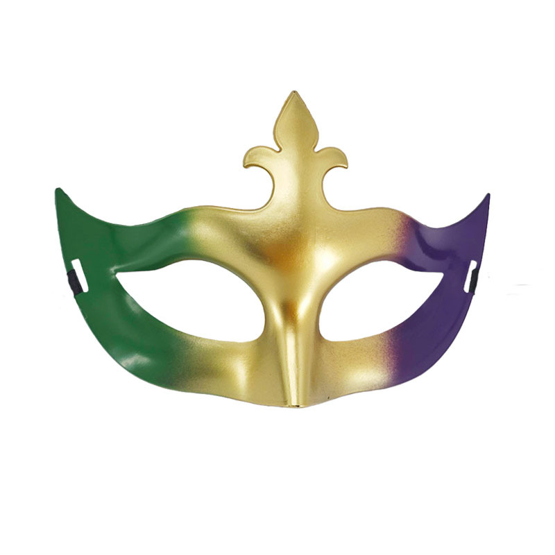 Carnaval ventas en caliente nuevo tricolor retro máscara de mitad de cara carnaval party disfraz prop máscara de escenario