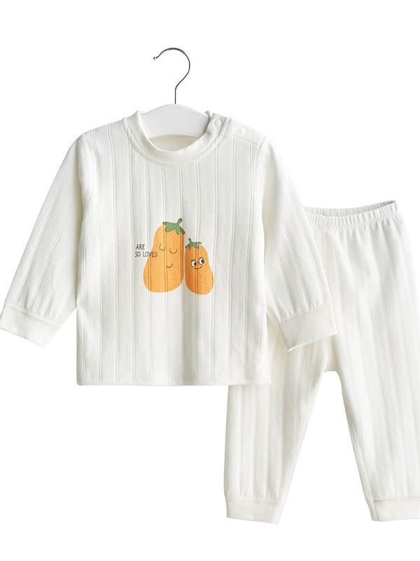 Conjunto de ropa interior para niños para primavera, otoño e invierno, ropa sin costuras de algodón puro para niños y niñas, estilos finos separados, camisetas y pantalones térmicos para bebés.