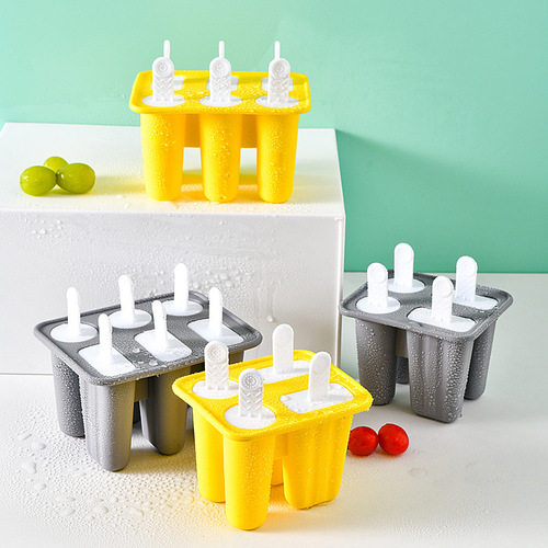 New food grade silicone pop ice mold ice cream mold ice tray cartoon ice tray ice cream grinding tool creative