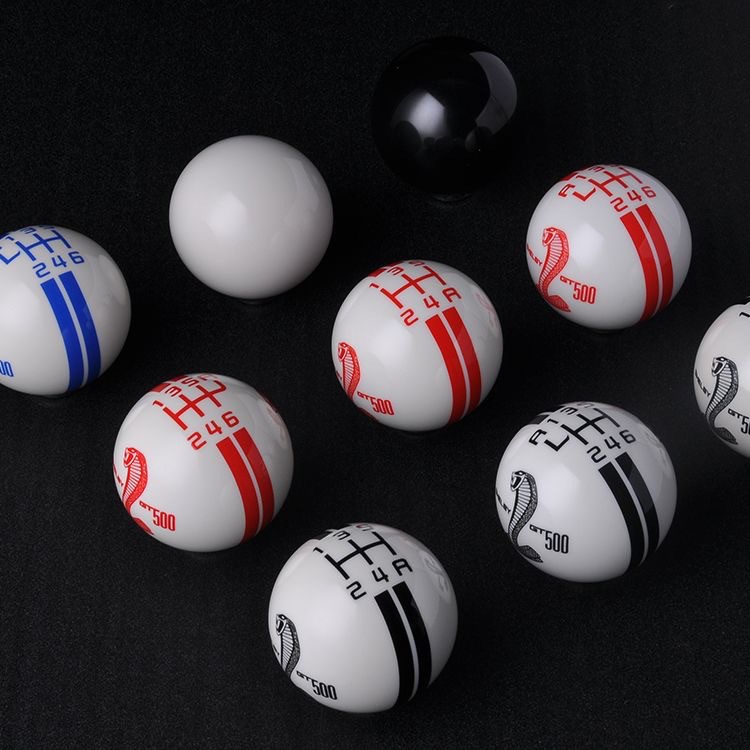 Car Modification with Gear Shift Lever, Black Mustang 5-Speed Spherical Manual Gear Shift Knob