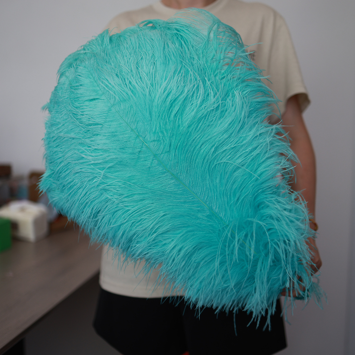 55 - 60cm plumas de avestruz de Sudáfrica al por mayor accesorios de ropa DIY accesorios materiales accesorios de diseño de boda lana de avestruz