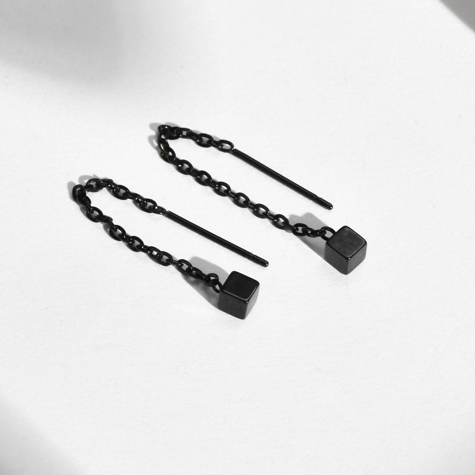 Simple Style Geometric Stainless Steel Drop Earrings Plating Stainless Steel Earrings 1 Pair