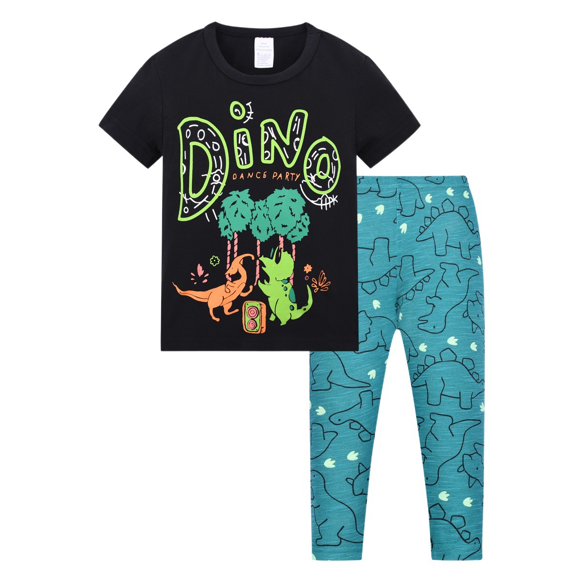 El comercio exterior de otoño nuevos pantalones de manga corta para niños grandes pijamas traje de dibujos animados para niños de dibujos animados de algodón ropa para el hogar al por mayor