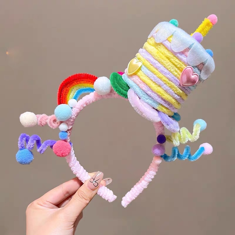 小女孩生日帽子皇冠发箍女童樱桃蛋糕头箍儿童公主风网红洋气头饰|undefined