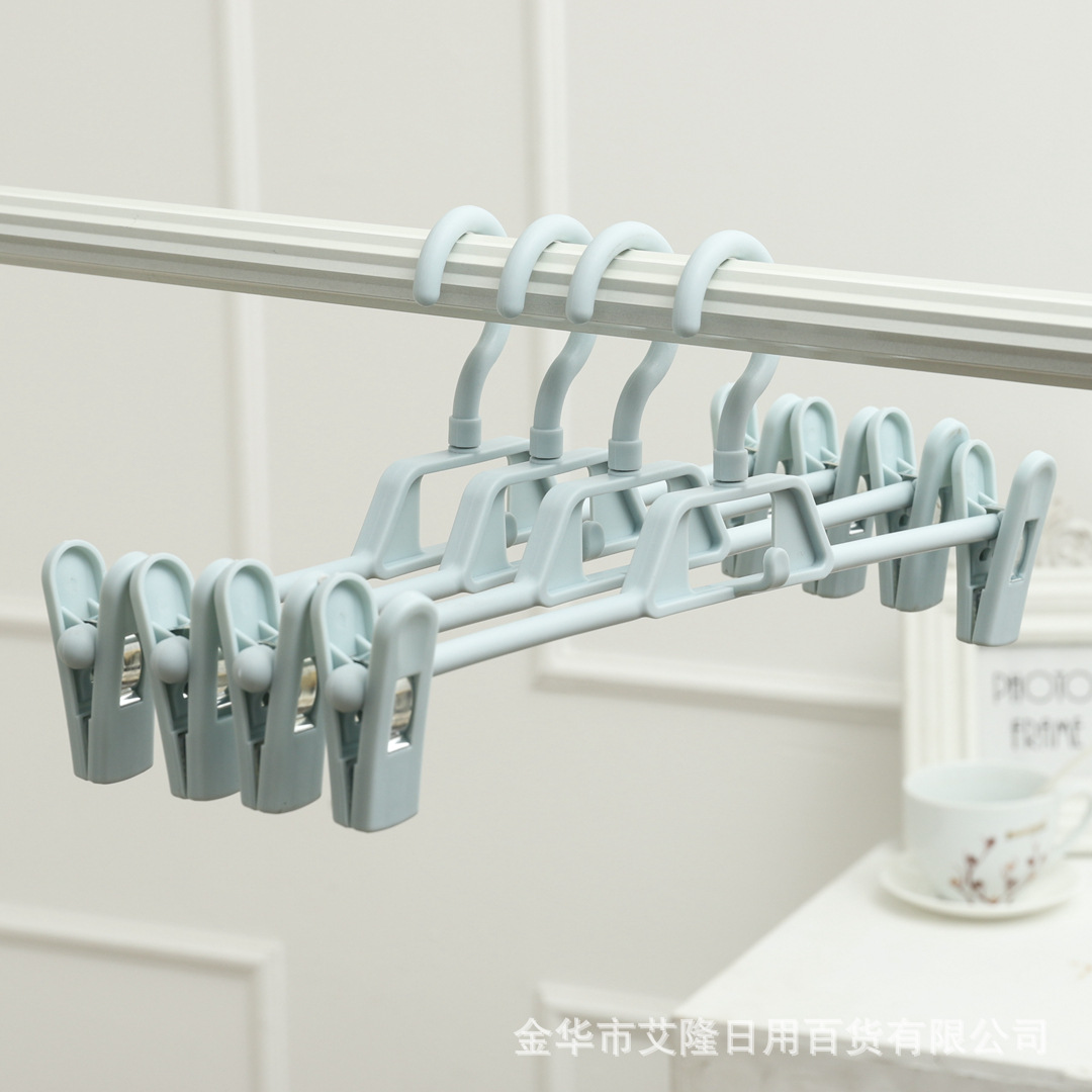 Pantalones de plástico clip plegable pantalones adultos clip pantalones simples clip pantalones de almacenamiento del hogar rack tienda de ropa pantalones rack