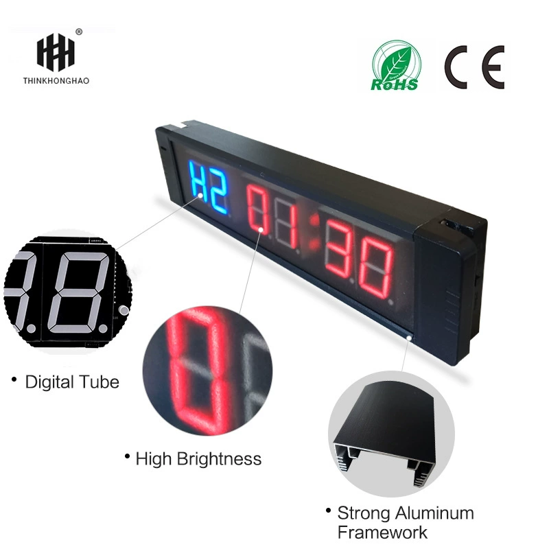 MINI 6-битная 1-дюймовая настенная цифровая часы фитнеса LED