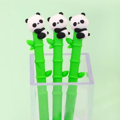 Flower Pens Cartoon Panda Silicone Gel Pen Student High Color Value Test Brush P