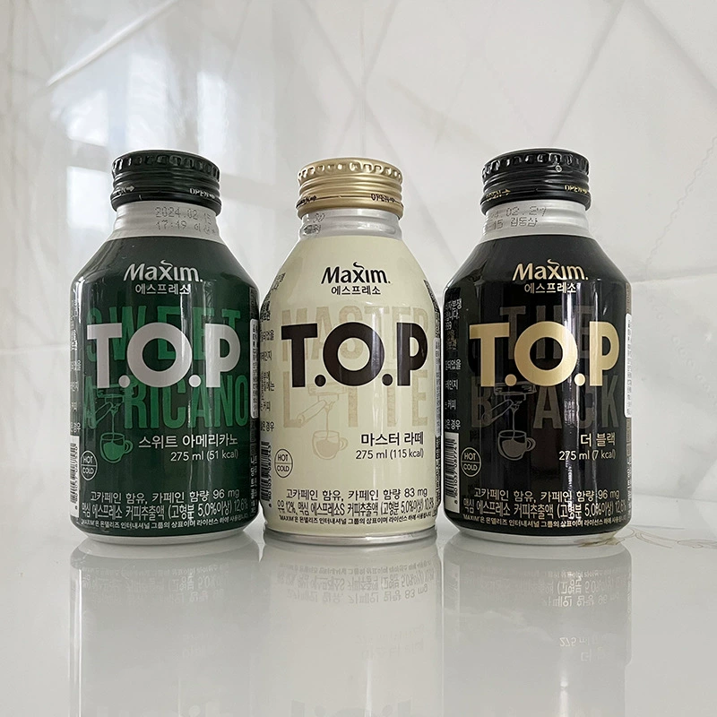 Кофе Maixin TOP, латте, со вкусом моча, готовый к употреблению, черный, 275 мл, импорт из Кореи, сладкий, нежный, в бутылке