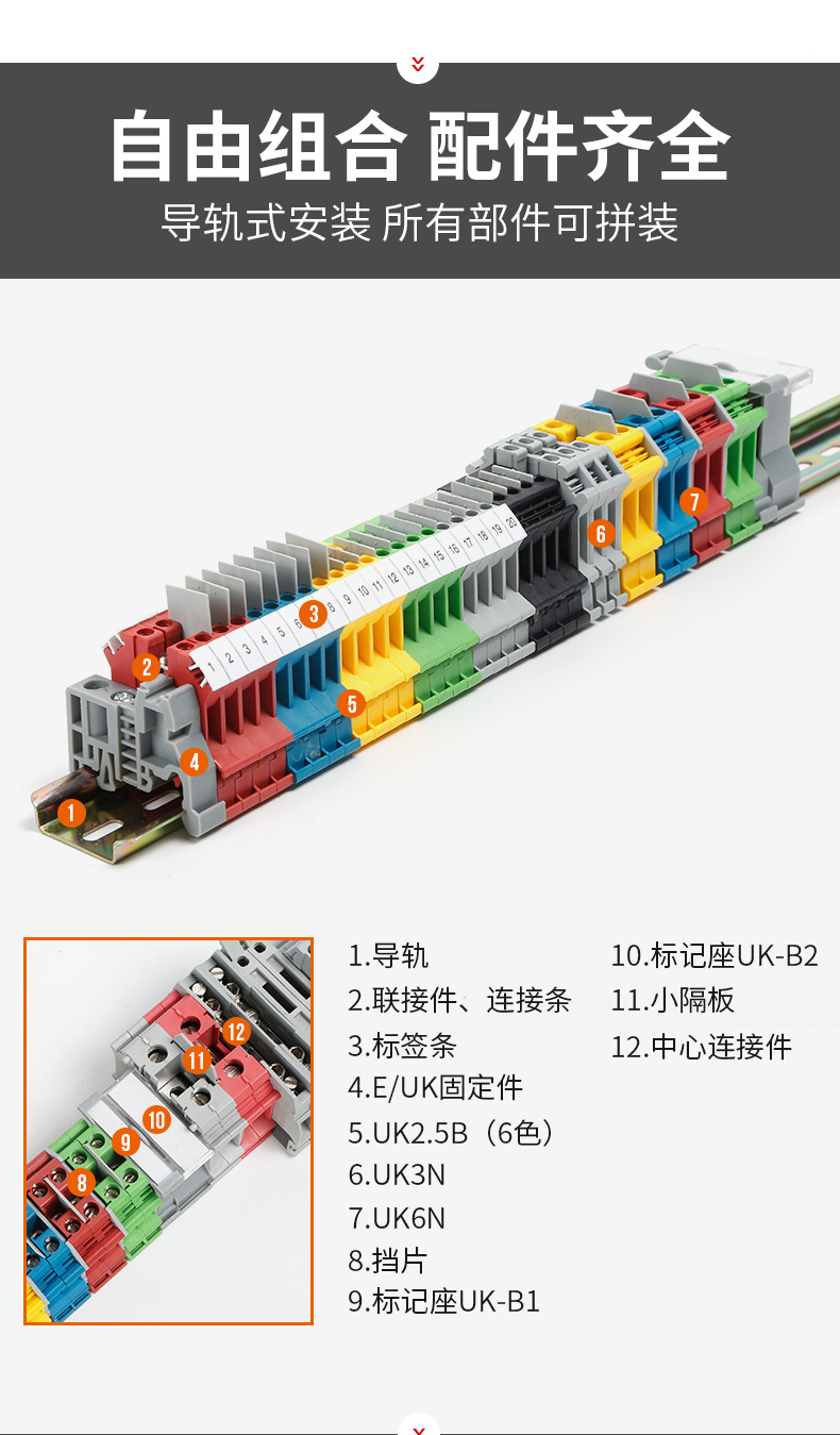 厂家直供UK5-HESI导轨式保险端子纯铜阻燃熔断器带保险丝接线端子-阿里巴巴