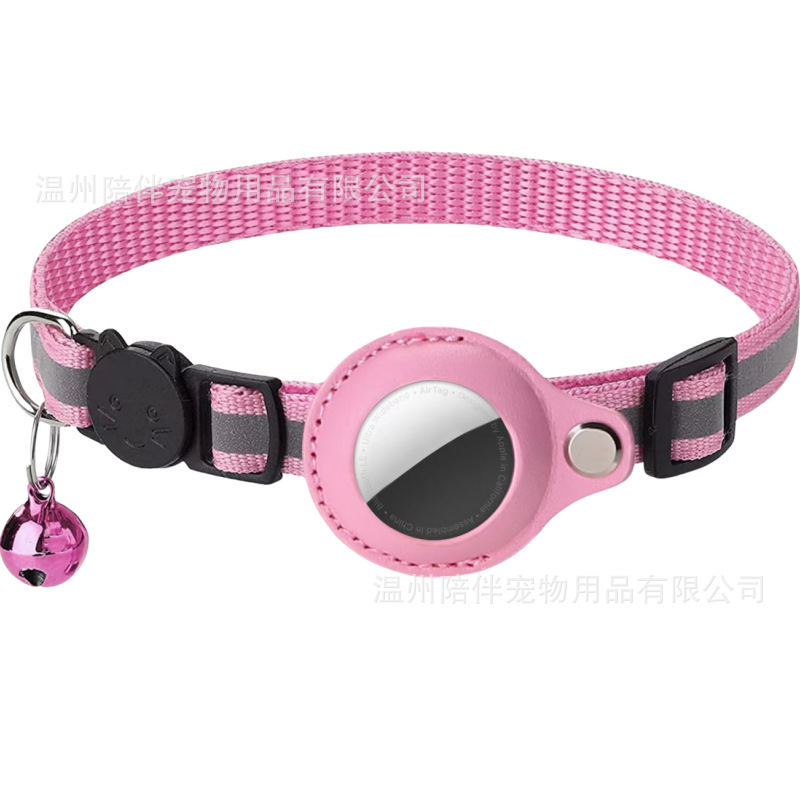 Explosiones transfronterizas collar de gato PU cubierta reflectante anti-asfixia botón de seguridad para mascotas collar de mascotas al por mayor