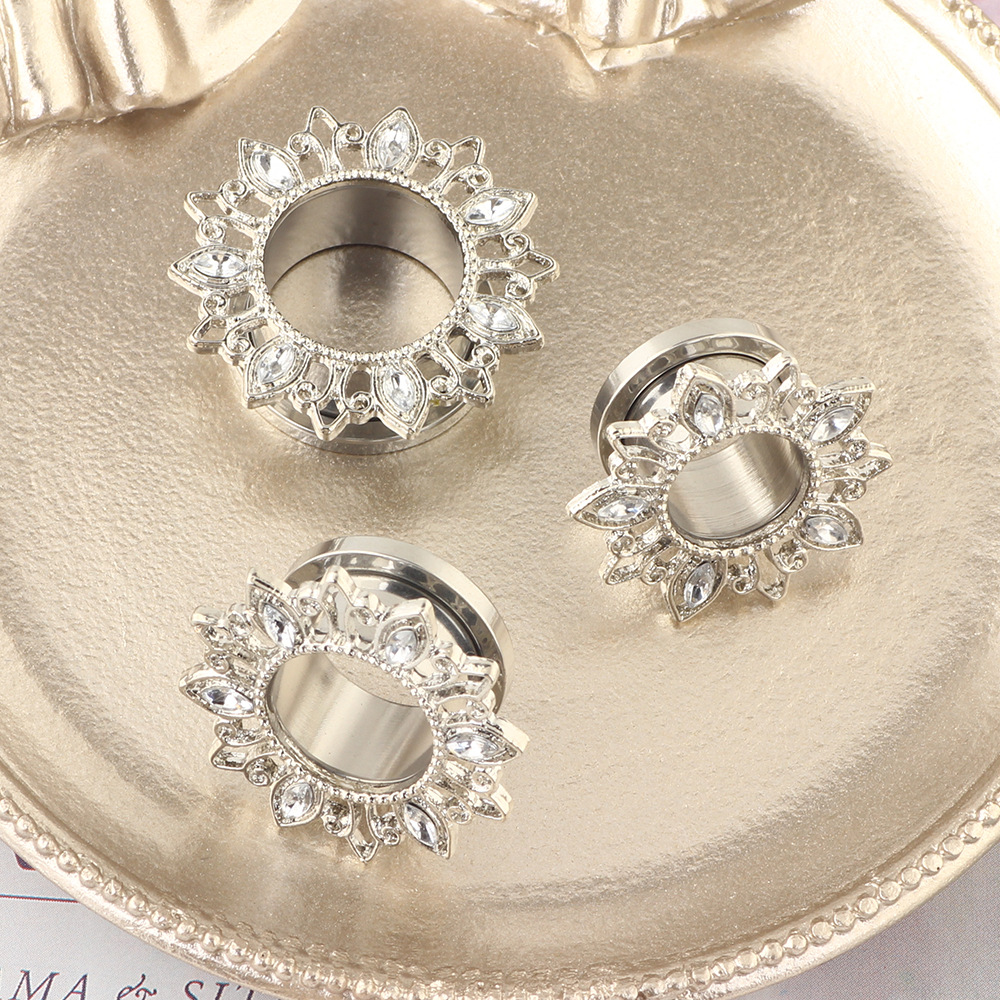 Silver Rose Gold Sun Stainless Steel Auricle Ear Amplifier Jewelry Human Puncture Ear Expander detail image 7