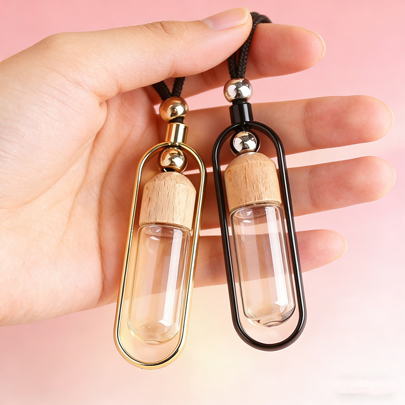 Small Round Car Perfume Bottle Pendant, Hanging Car Fragrance Essential Oil Diffuser Bottle, Car Hanging Ornament