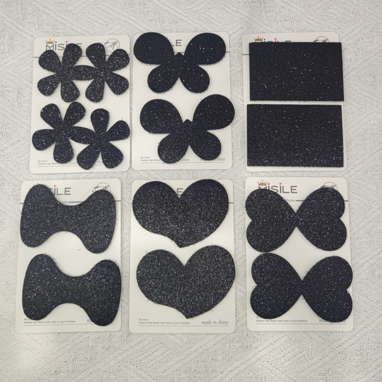 Bangs Stickers for Women, Black Simple Velcro Bangs Stickers, Adult Hair Sticky Headwear Wholesale Hair Stickers