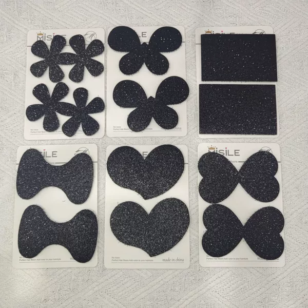 Bangs Stickers for Women, Black Simple Velcro Bangs Stickers, Adult Hair Sticky Headwear Wholesale Hair Stickers