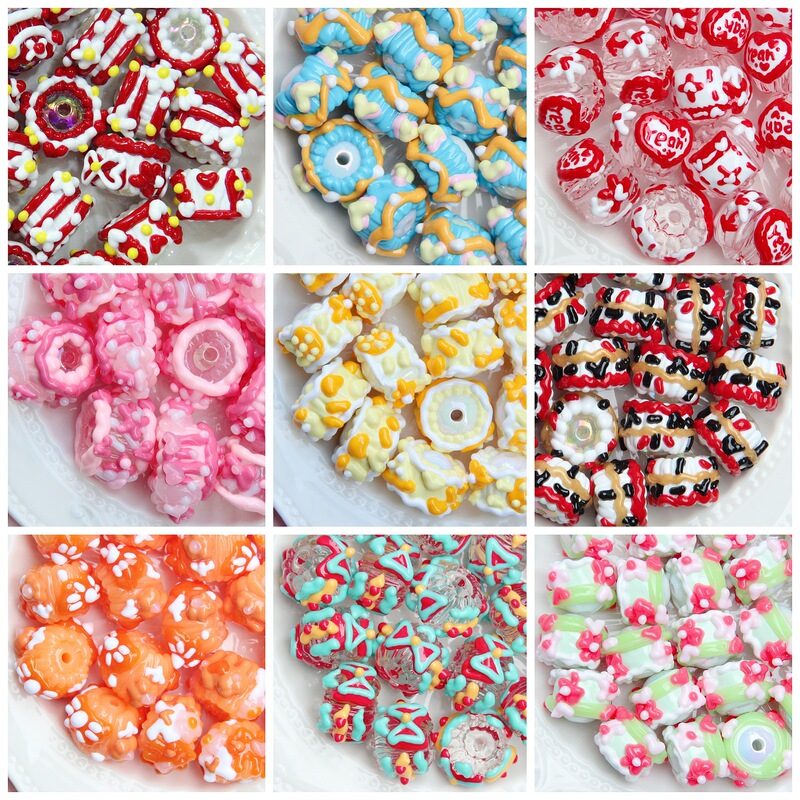 New heavy oil beaded christmas hand-painted beaded diy jewelry material bracelet accessories mobile phone chain beaded mixed diy New heavy oil beaded christmas hand-painted beaded diy jewelry material bracelet accessories mobile phone chain beaded mixed diy