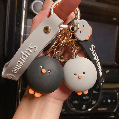 Cute Little Chicken Keychain Creative Bag Hook Car Keychain Cartoon Figure Student Small Gift Wholesale