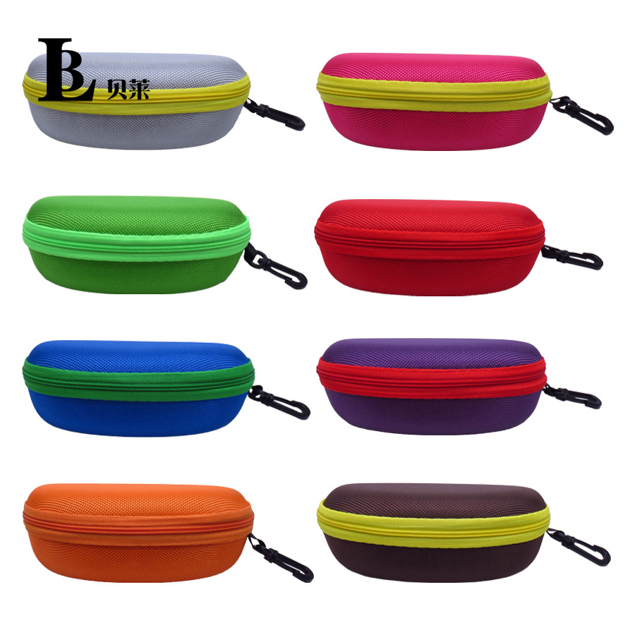 Estuche para gafas de sol deportivas, venta al por mayor, estuche para espejo de almacenamiento con cremallera, estuche para gafas de sol antipresión de tela EVA Oxford, estuche para ciclismo