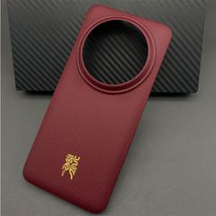 適用小米14ultra凱夫拉手機殼小米14pro芳綸纖維手機保護套