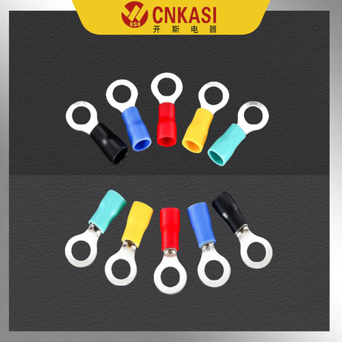 RV round pre-insulated cold-pressed terminal block connector OT flame-retardant wire lug terminal quick connection 22-16