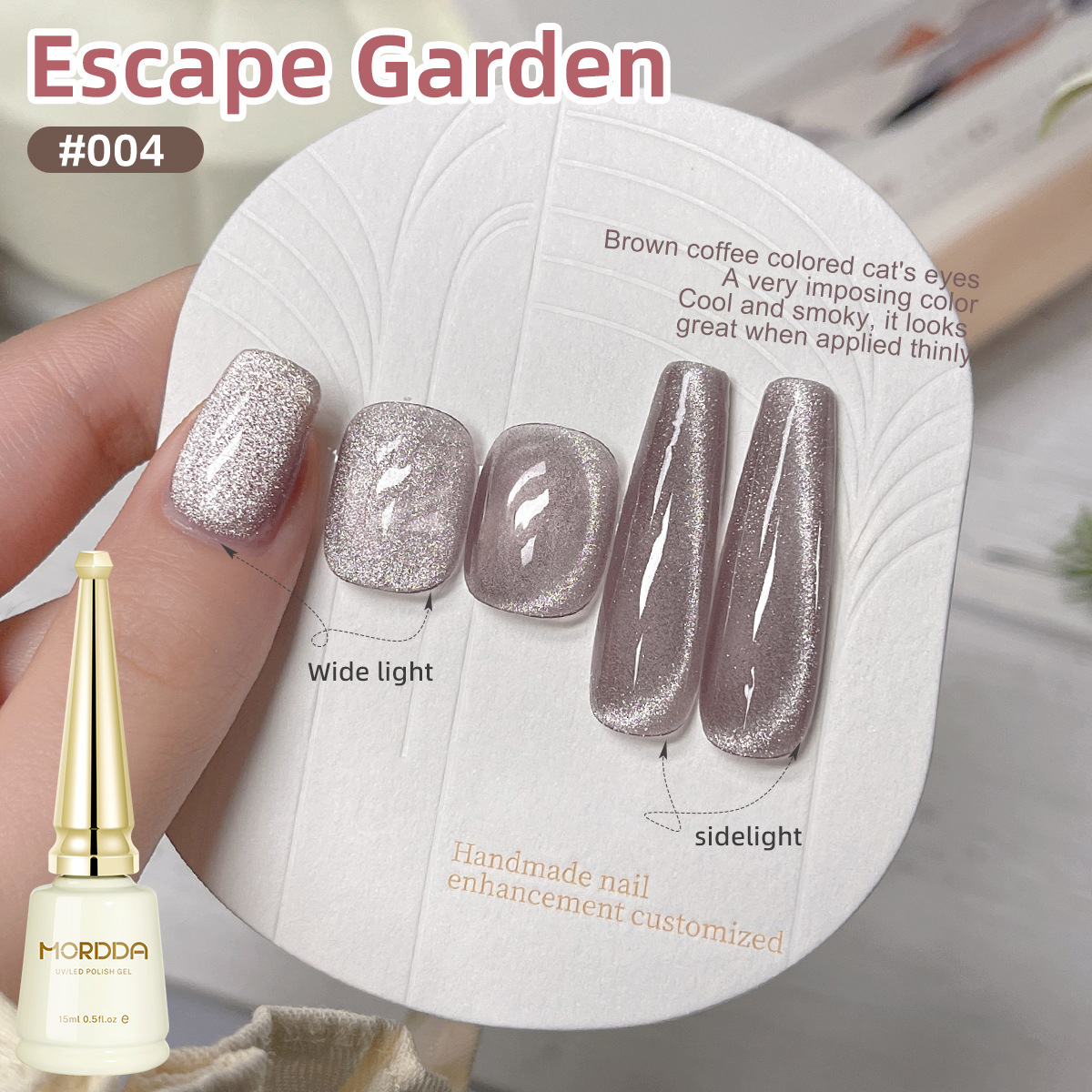 2024 nueva red brillante huye jardín flash flash cat eye gel flash reflector pop color blanco pequeño conjunto de manicuras