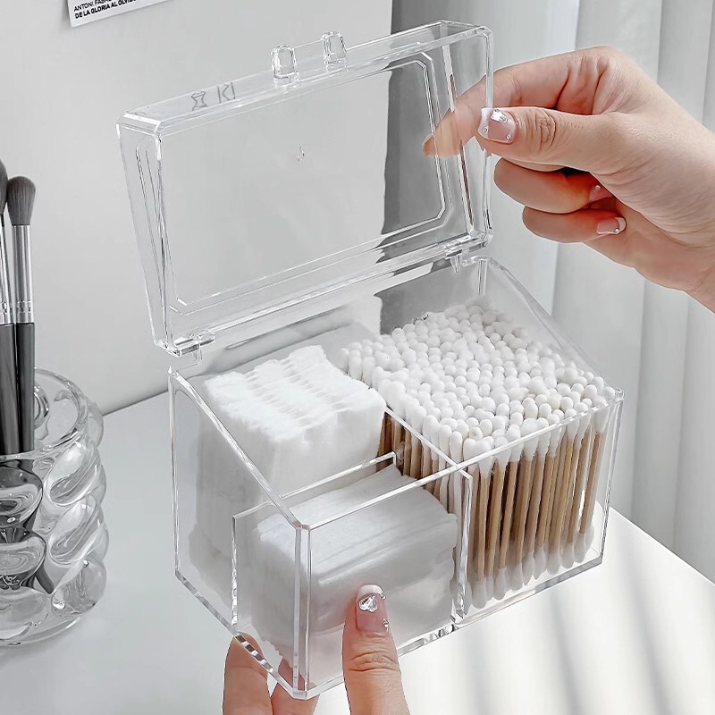 Cosmetic Cotton Storage Box, Cotton Swab Box, Cosmetics Storage Rack, Desktop Makeup Remover Cotton Storage Rack, Dust-Proof Cotton Storage Rack Cosmetic Cotton Storage Box, Cotton Swab Box, Cosmetics Storage Rack, Desktop Makeup Remover Cotton Storage Rack, Dust-Proof Cotton Storage Rack
