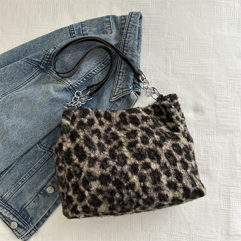 Leopardo estampado de moda moda simple bolso casual bolso de mujer bolso de hombro portátil bolso axilar