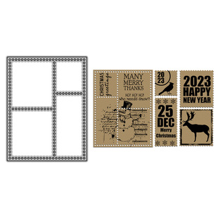 Handbook Decoration Silicone Seal Handmade Paper Art Creative Embossing Knife Mold Stamp Cutting Carbon Steel Knife Mold Cross-Border Delivery