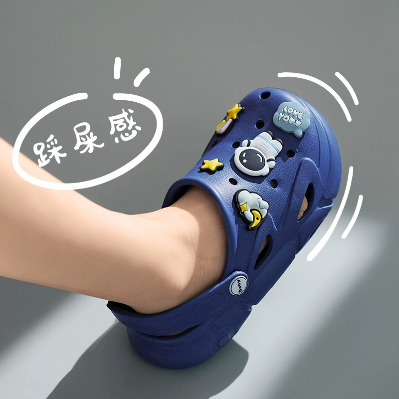 2023 Летняя детская обувь с отверстиями из ЭВА, сандалии для мальчиков, Детская уличная пляжная обувь Баотоу для девочек