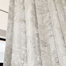 法式复古纱帘花枝影窗纱客厅透光卧室防晒阳台高级镂空刺绣窗帘