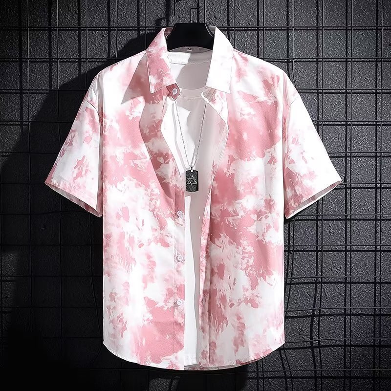 2026 New Style Short-Sleeved Shirt for Men, Ice Silk Breathable Summer Korean Style Trendy High-End Printed Shirt Half-Sleeved Shirt 2026 New Style Short-Sleeved Shirt for Men, Ice Silk Breathable Summer Korean Style Trendy High-End Printed Shirt Half-Sleeved Shirt