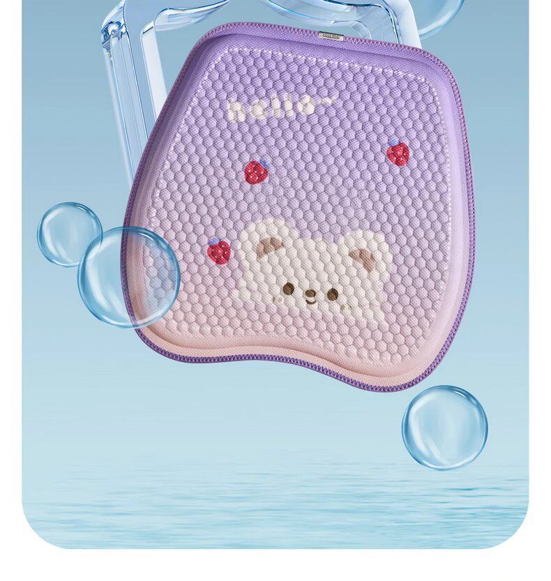 New Cartoon Car Seat Cushion, Cool Gel Seat Pad for All Seasons, Breathable Seat Cushion for Long Sitting in Summer