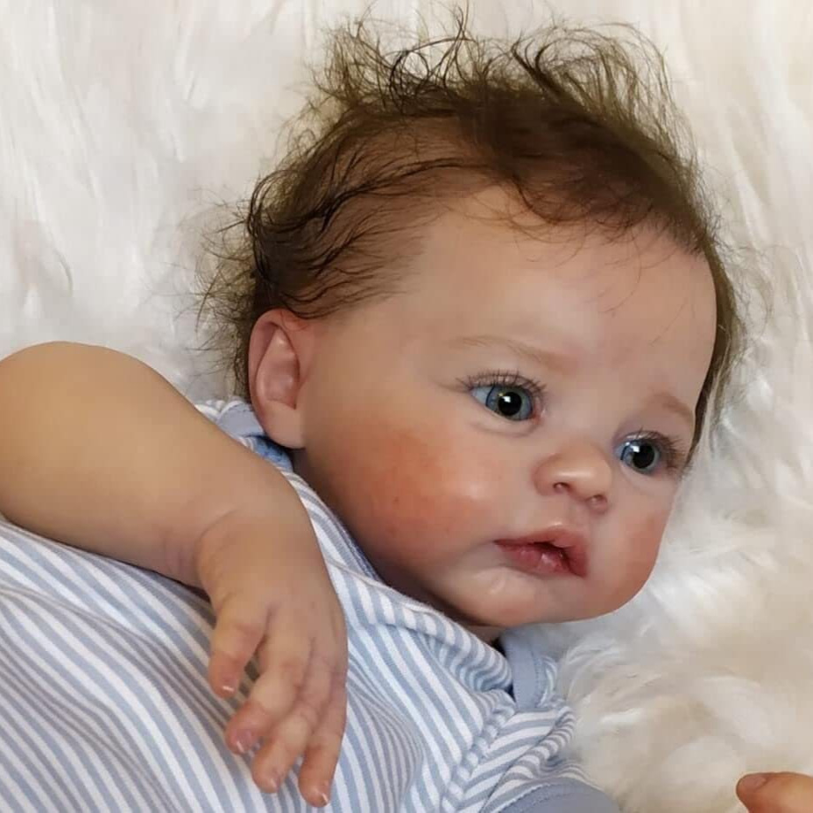 Bebé caliente venta 18 pulgadas bebé muñeca pesada muñeca transfronteriza simulación realista juguete algodón