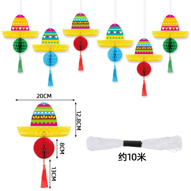 Amazon Festival de la fiesta decora sombreros colgante de panal tridimensional México 5 de mayo decoración colgante image 6
