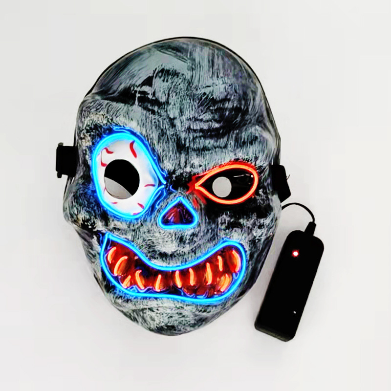 EL brillante ojo fantasma máscara de cabeza Amazon Comercio exterior Venta caliente estilo fábrica Halloween divertido horror apoyos