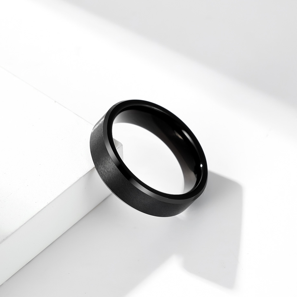 15g Weight Rings Classification Simple Style Solid Color Tungsten Steel Rings Polishing Stainless Steel Rings
