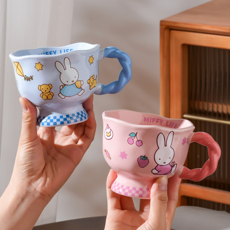 Auténtica licencia Mifi copos de marca encantadores tazas de agua de dibujos animados tazas de cerámica caseras tazas de cumpleaños