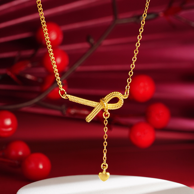 INS collar de oro de Vietnam simple estilo minimalista popular en línea popular luz estilo de lujo nicho Cadena de clavícula imitación de oro